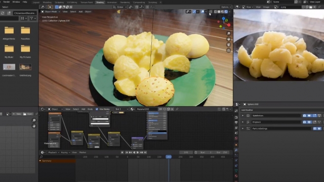 how to make potatoes in blender 2.8