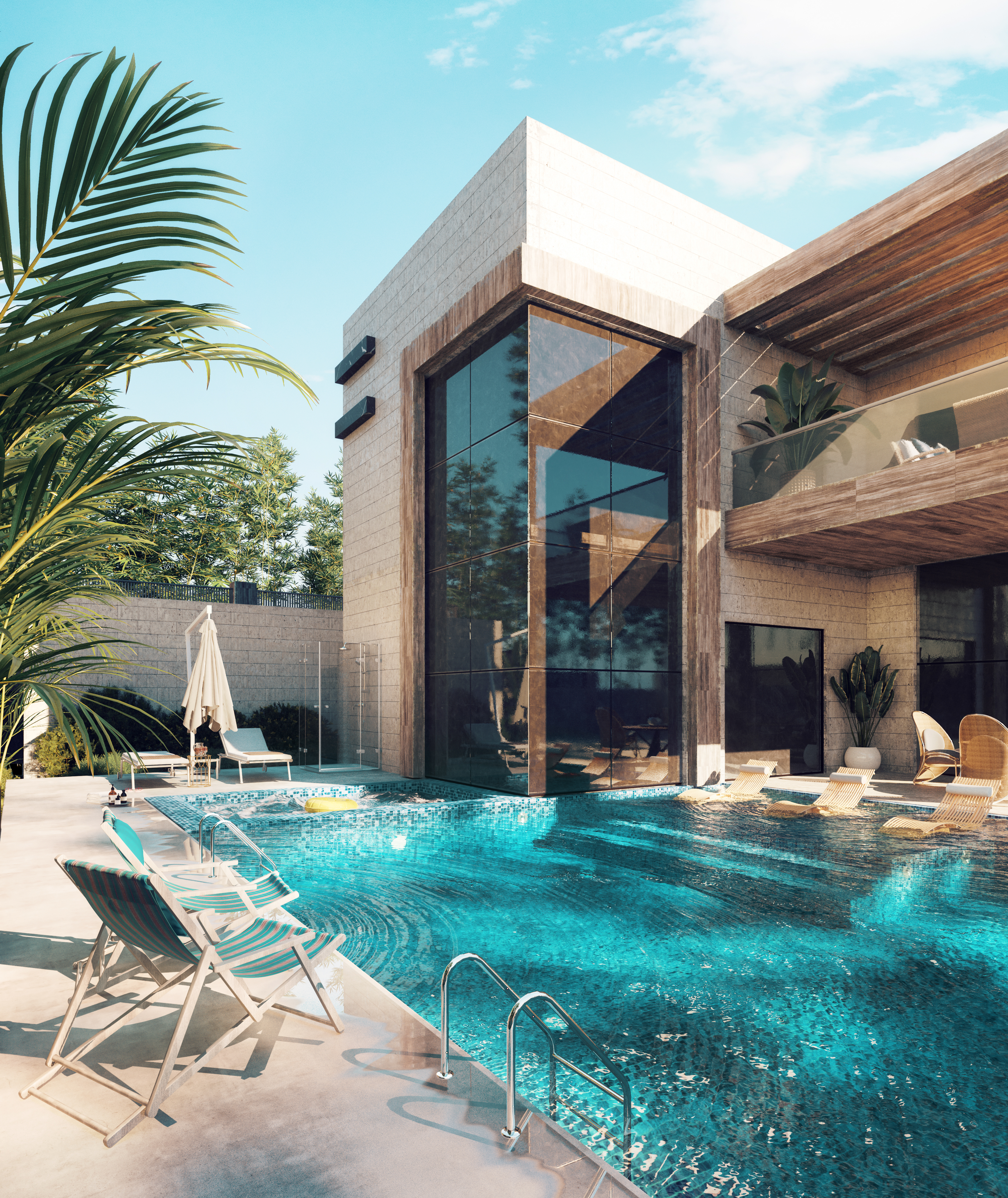 Landscape design villa on Dubai-UAE