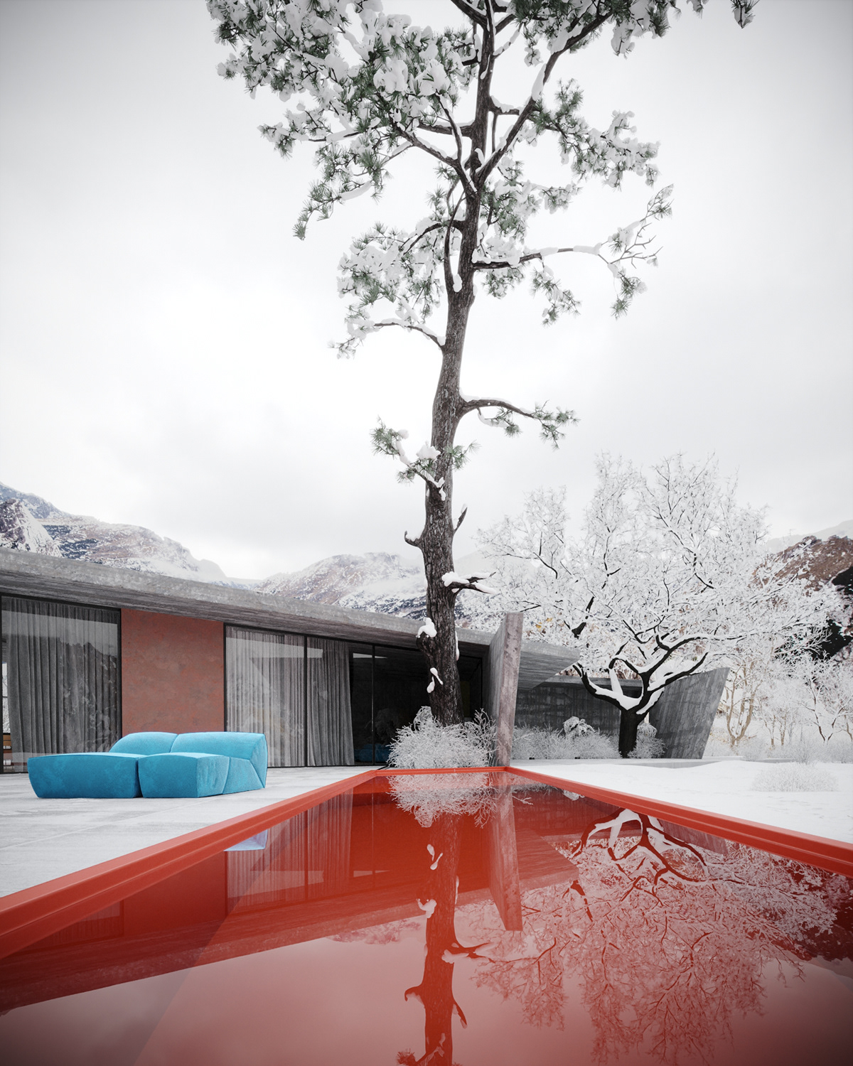 THE RED POOL HOUSE