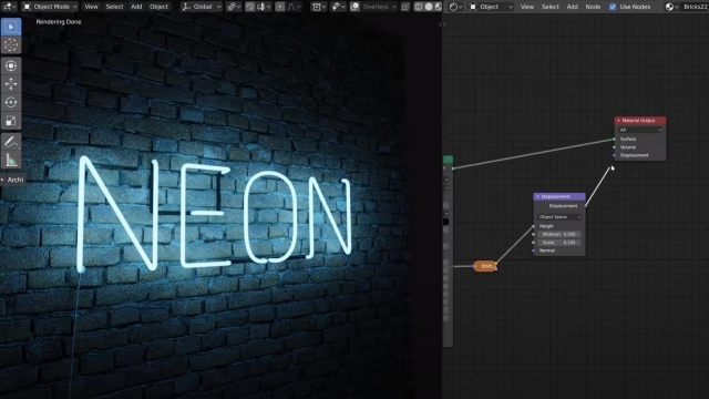How to Make a Neon Sign in Blender 2.8