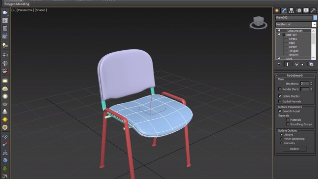 Моделирование офисного стула в 3ds max