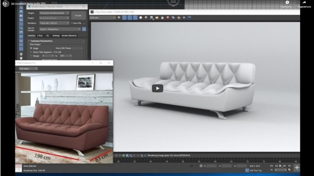 Моделирование дивана в 3ds max