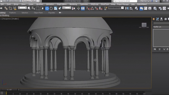 Modeling Stone Garden Arch 3d Model in 3ds Max 