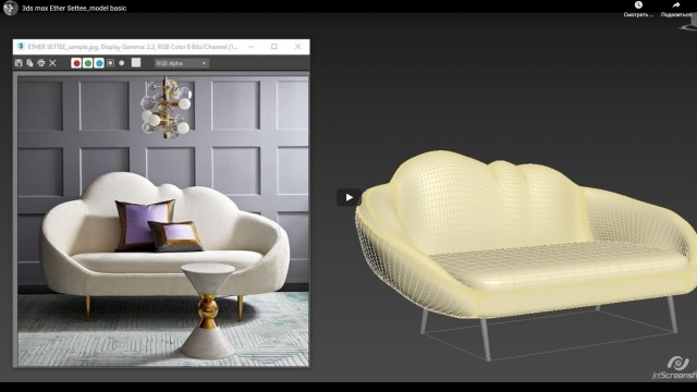 Создание модели дивана в 3ds max