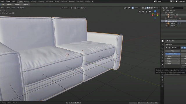 How to make sofa in Blender 2.8 | Easy tutorial