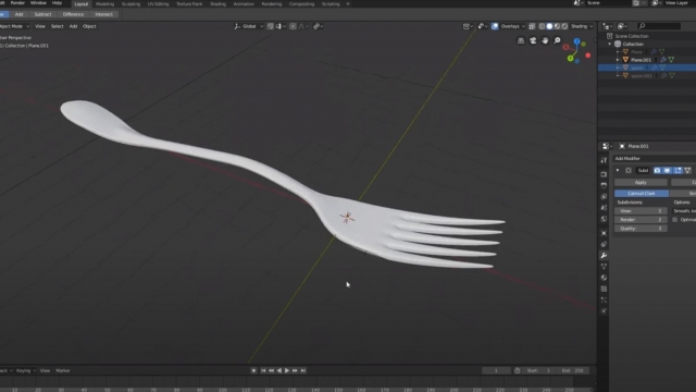 How To Model A Fork In Blender (Beginner Tutorial)