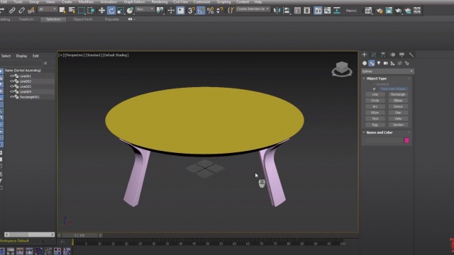 Моделирование журнального столика в 3Ds Max