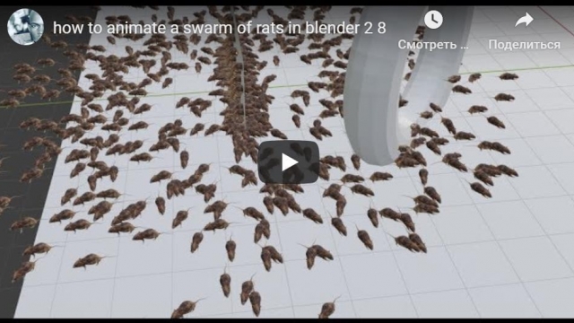 How to animate a swarm of rats in blender 2.8
