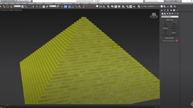 Моделирование пирамиды с помощью Scatter - 3ds max