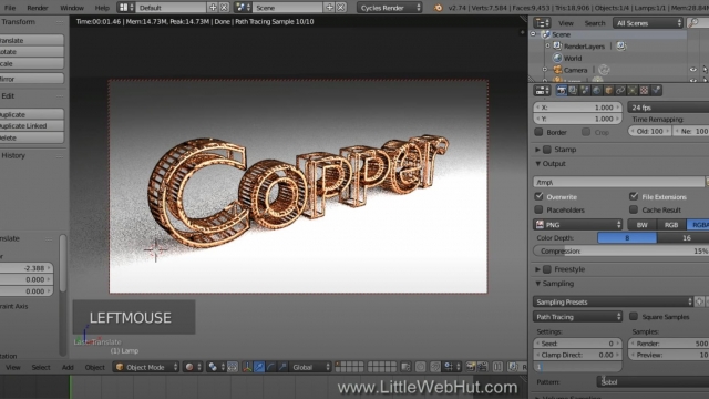 Blender Tutorial: Copper Wire Text