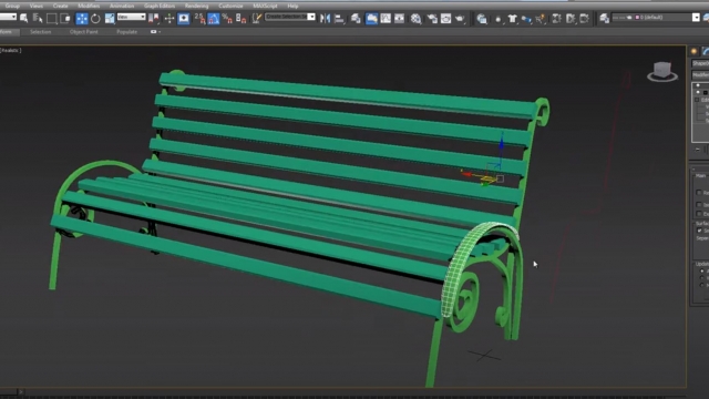 Моделирование лавочки/скамейки в 3Ds Max с нуля