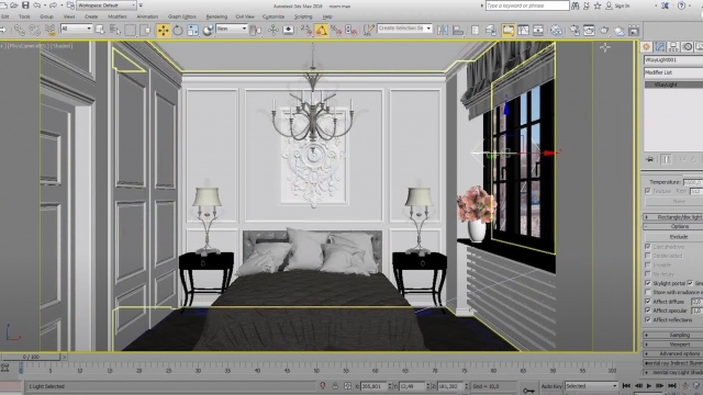 Создание и визуализация интерьера комнаты за 90 минут в 3ds max и V-ray