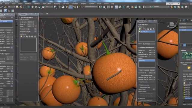Урок по моделированию апельсинового дерева с GrowFX в 3ds Max