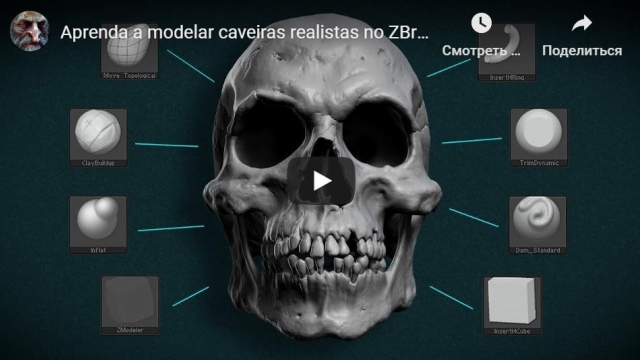 modeling the skull ZBrush