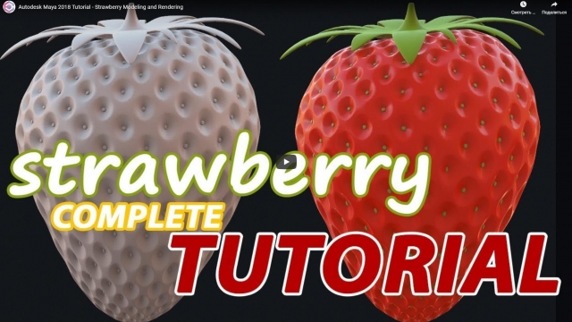 моделирование и рендеринг клубники в Autodesk Maya 