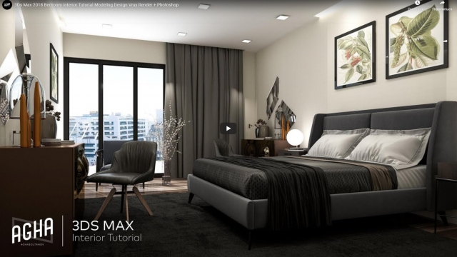 Создание спальни от начала до конца в  3Ds Max