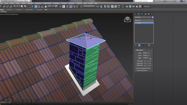 Комплексное моделирование крыши в 3dsMax