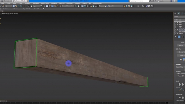 Текстурирование деревянной Балки в 3D Max