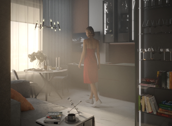 Кухня-гостиная в однокомнатной квартире