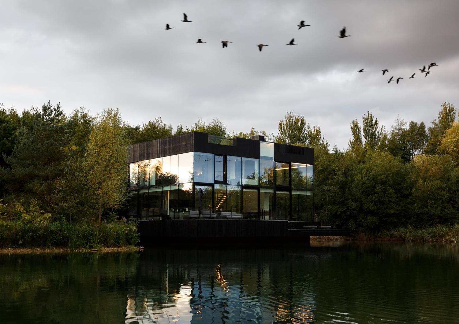 Glass villa in the UK