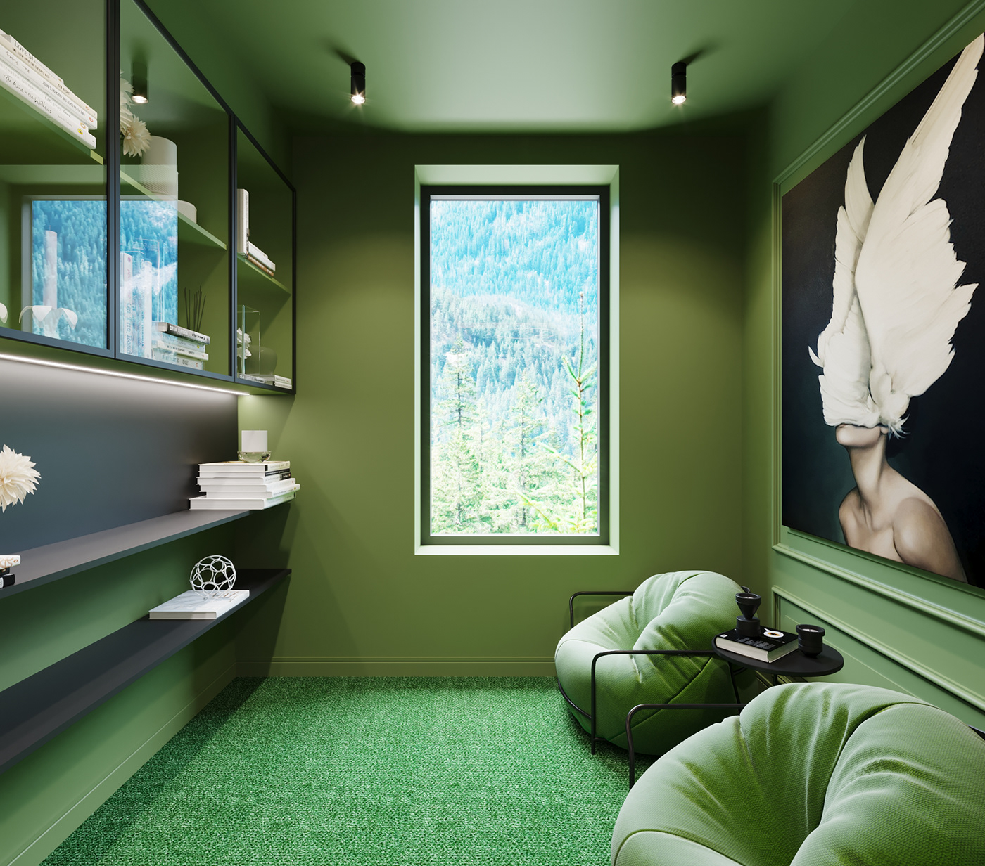 Interior visualization '''green room''