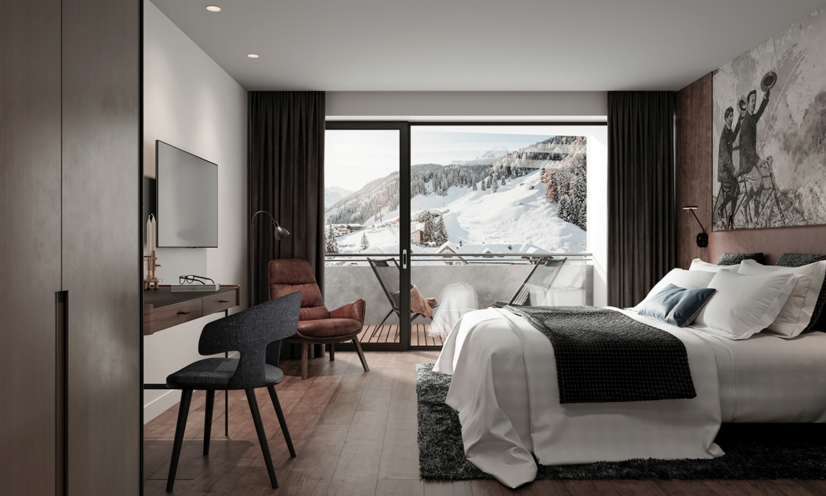 Renders for Boutique hotel in the Alps