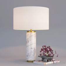 Pillar Table Lamp - Marble