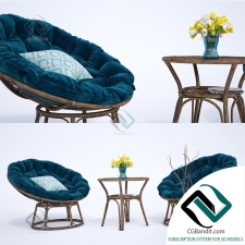 Кресло Armchair Natural rattan