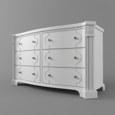 Charleston Regency-Island House Dresser in Ropemaker's White