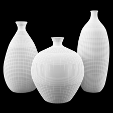 Керамические белые вазы