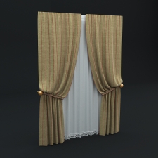 Curtains with tulle