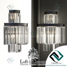 Бра Sconce Sconce RH 1920s Odeon Clear Glass Fringe