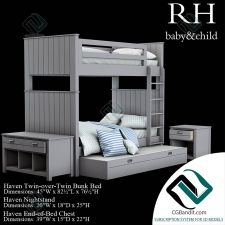 Детская кровать Children's bed Haven Twin-over-Twin Bunk