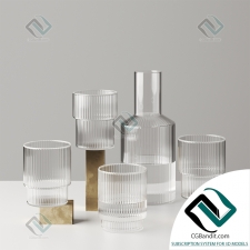 посуда dishes Ripple Glass and Carafe