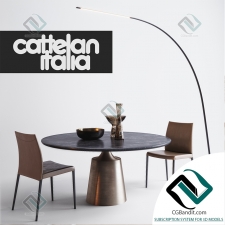 Cattelan italia набор, стол стул торшер декор