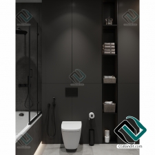 Black bathroom