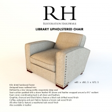 RH LIBRARY UPHOLSTERED CHAIR