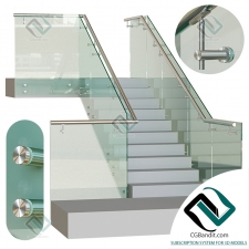 лестница стеклянное ограждение stairs glass railing