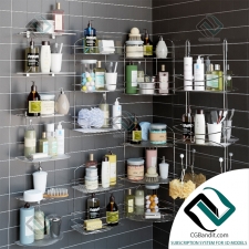 Декор для санузла Shelves-lattices in the shower room
