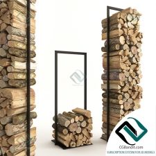 Камин Fireplace Firewood set 02