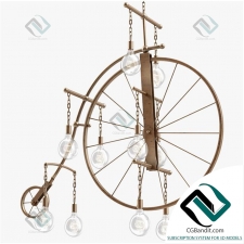 Люстра Large Brass Bicycle Chandelier 1stdibs