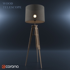 Floor lamp WOOD TELESCOPE