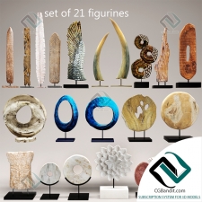 Декоративный набор collection of 21 statues