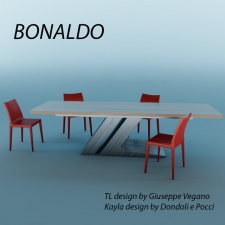 Bonaldo стол TL и стул Kayla