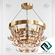 Подвесной светильник Hanging lamp GLASS CURLED ELEMENTS