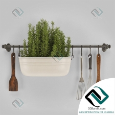 Мелочь для кухни Small things for the kitchen Set on wall