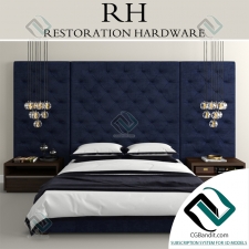 Кровать Bed RH Modern custom tufted platform