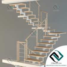 лестница металлокаркасная metal frame staircase
