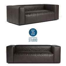 Трёхместный кожаный диван model S24003 от Studio 36
