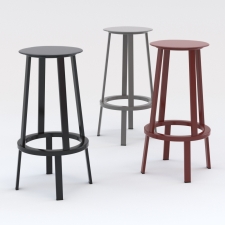 Revolver WH Swivel bar stool - H 75 cm